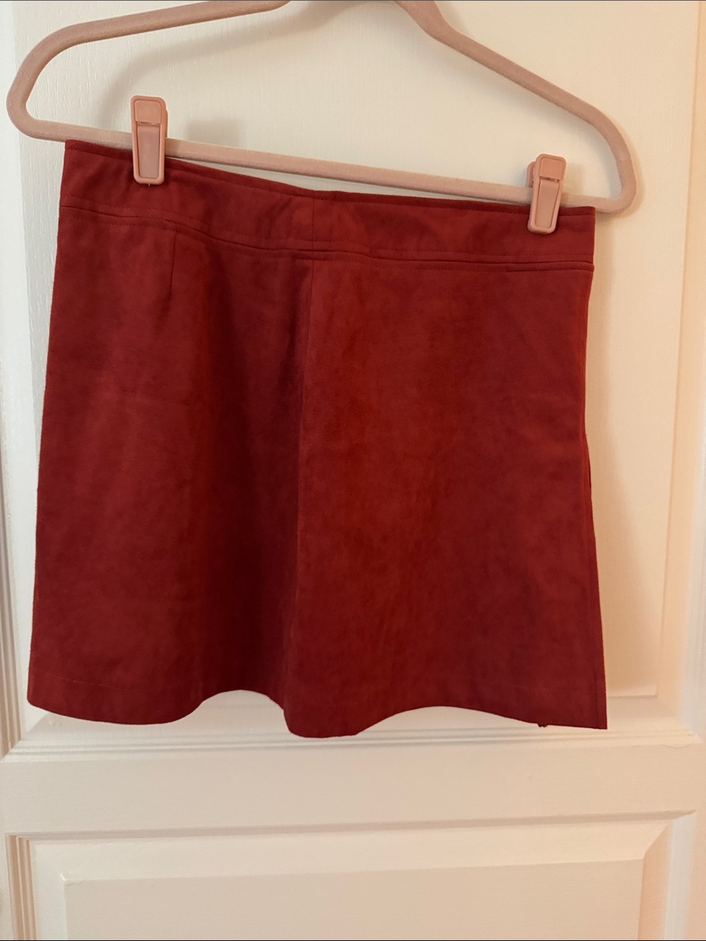 Forever 21 Burgundy Suede A-Line Mini Skirt